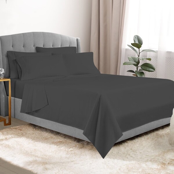 Luxury Dreams 6-Piece 1600 TC Series Ultra Soft Deep Pocket Premium Microfiber Bed Sheet Set LD-1600S-6PC-GRA-CK - main